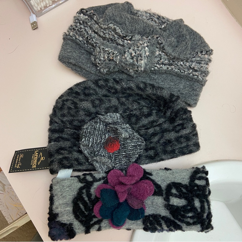 Lafenice Fine Hats Florence Italy Wool Hats and Headband